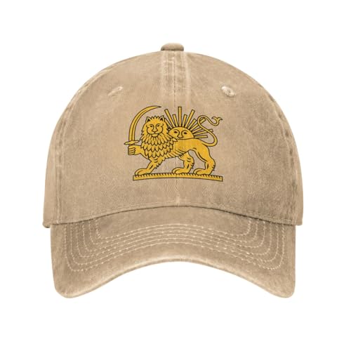 Make Iran Great Again Miga Old Iran Persian Flag Lion and Sun Baseball Cap for Men Women Trucker Hat