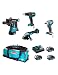Produktbild MAKITA Kit MST4M3BL3 18V (DHR243 + DTD148 + DGA504 + DHP480 + 3 x 4,0 Ah + DC18RC + Trolley)"Brushless"