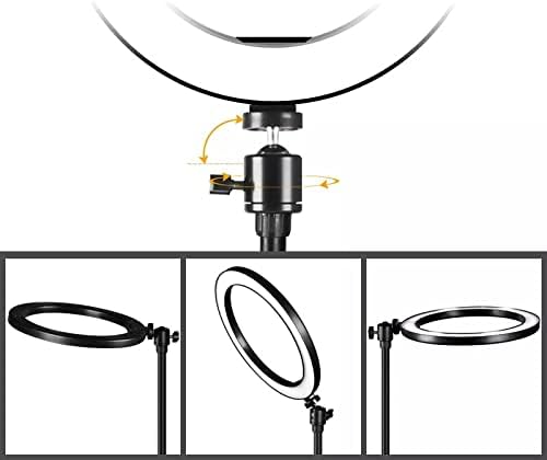 cxdtbh 33cm selfie led ring light with adjustable desk phone shooting bracket stand photography ringlight