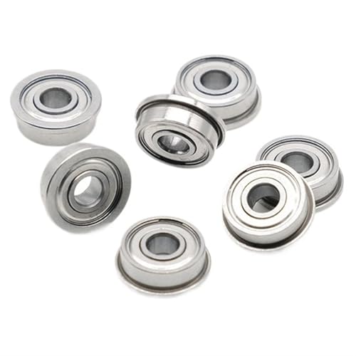 Deep Groove Double Rubber Seal Bearings FR2-5ZZ Flange Bearing 3.175 * 7.938 * 3.571 Mm (10PCS) 1/8