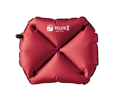 Klymit Pillow X Inflatable Camping & Travel Pillow, Red/Gray