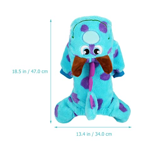 PATKAW Roupas de cachorro em forma de dinossauro adorável fantasia de Halloween para animais de esti