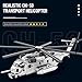 Helixsun CH-53E Super Stallion Helicopter Building Kit, 1/35 Military Helicopter Building Blocks for Kids Ages 11+, MOC-127265 Army Airplane Bricks Toys (2,192 Pieces)