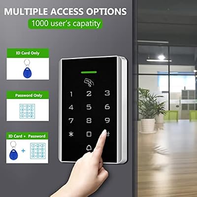 Door Access Control System, Password Keypad + Power Supply Control Suitable for Apartment, Office, Access Control, Off-Limit Area, Hotel Locks, School Campus Access, Identification, Parking lot Entry