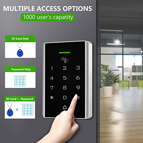 image for toncont Door Access Control Keypad, 125KHz Proximity ID Card Access Co
