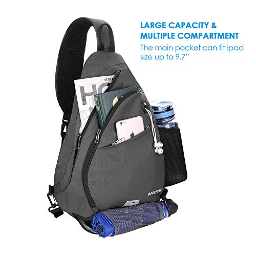 WATERFLY-Sling-Backpack-Sling-Bag-Crossbody-Daypack-Casual-Backpack-Chest-Bag-Rucksack
