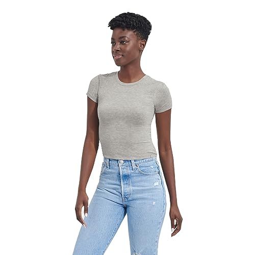 UGG Women's Miriam Baby Tee Shirt, Grey Heather, 3X - image 1