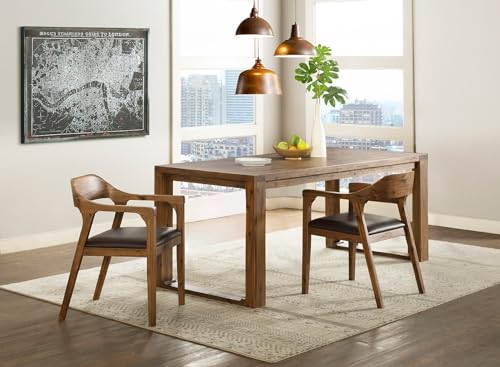 Boraam 77318 Rasmus Dining Armchairs - Chestnut Wire-Brush Finish thumb #1