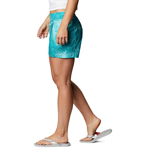 Columbia Short feminino PFG Tidal II, resistente a manchas, proteção solar, golfinho Realtree Mako,