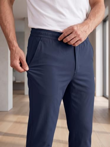 Image of SaintX Men's 4-Way Stretchable Athleisure Pants | Sweat Wicking Fabric | Slim Fit | Active - Sports Wear | Travel, Lounge & Casual Wear | Stylish Back Zipper Pocket | Available in Plus Size (ST06)