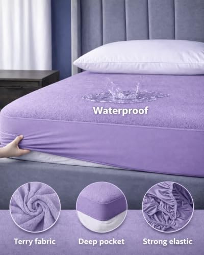 Image of Waterproof Mattress Protector 6x6.5 Feet (72x78) | Elastic Fitted Bedsheet | Soft & Durable Gadda Cover Dustproof By Bharat Griha BG16