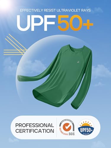 Image of IUGA Rash Guard for Women UPF 50+ SPF UV Protection Long Sleeve Workout Tops with Pockets Dry Fit Hiking Swim Shirt