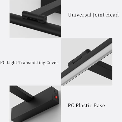 Lámpara espejo baño recargable LED aplique de pared giratorio premium 4