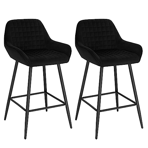 WOLTU Barhocker 2er Set Designer Barstuhl Polsterhocker mit...
