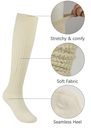 Slouch Socks Women - Knee High Scrunch Socks - Boot Sock for Womens Size 5-113