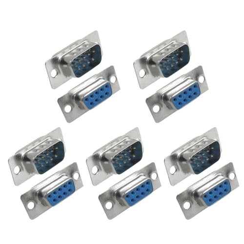 Adaptador Conector Serial DB 9 hembra a macho uxcell 10 unidades miniatura 5