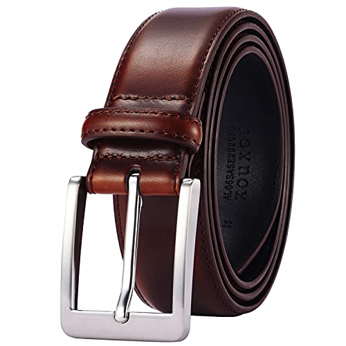 Image of XOUXOU Men's Casual Leather Jeans Belts Classic Work Business Dress Belt with Prong Buckle for Men