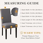 Sufdari Dining Chair Covers,Kitchen Cover,Parsons Slipcover,Spandex Protectors for Room Stretch Chairs Cover Set of 4 -Gray - Image 3