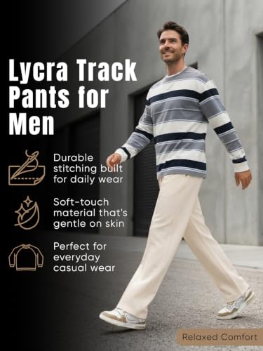 Image of GRECIILOOKS Men's Lycra Cargo Track Pants - Loose Fit Joggers for Men | Korean Style Travel & Home Wear with Pockets (Available in Plus Size)
