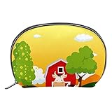 Compañero de viaje: el tamaño de nuestra bolsa de maquillaje de 19 x 5,5 x 13 cm, es muy ligero y fácil de llevar. Esta bolsa de maquillaje de viaje está diseñada con un bolsillo principal y cinco compartimentos para almacenar tus artículos esenciales de viaje, como pequeños productos diarios para el cuidado de la piel, maquillaje, artículos de tocador, monedas, gafas, llaves u otros objetos pequeños.