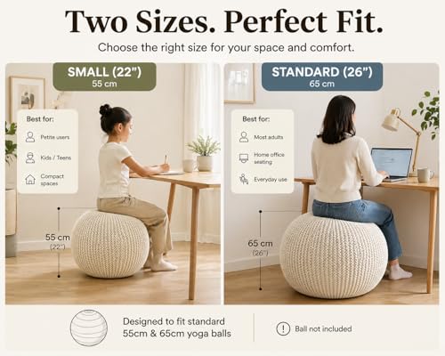 Image of Yoga Ball Chair Cover - for 55cm and 65cm Birthing, Stability, Fitness, Balance Ball