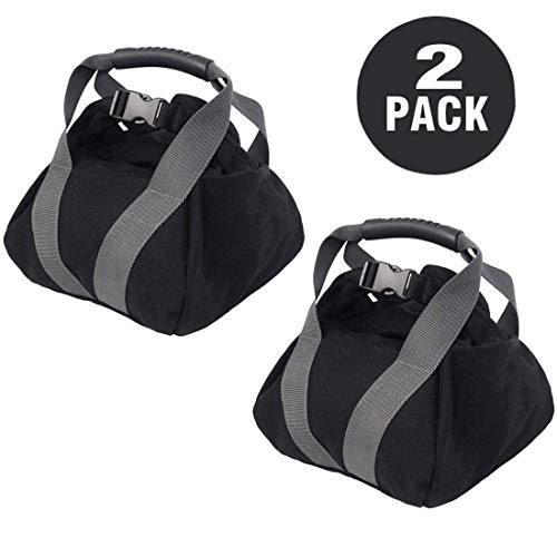 2-Pack Adjustable Canvas Kettlebell Sandbag - wtih Handle for Training Home Training, Yoga