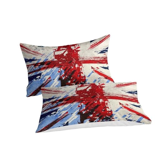 Housse de couette zippée Union Jack anti-transpiration 220x240cm - 5