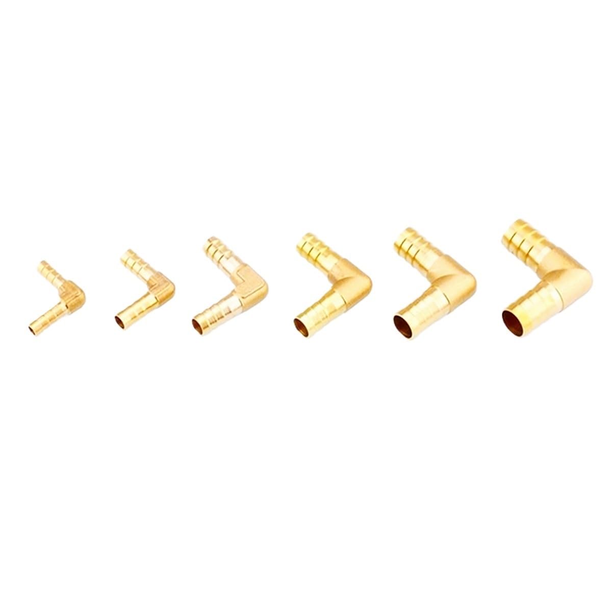 Mexeword One Color 1Pcs 4Mm 5Mm 6Mm 8Mm 10Mm 12Mm 14Mm 16Mm 19Mm Hose Barb Elbow Brass Barbed Pipe Fitting Coupler Connector For Fuel Gas Water(4Mm Od)