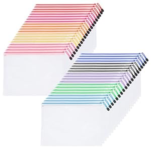 Ruacdiq 40 Stück Transparente A4 Dokumententaschen