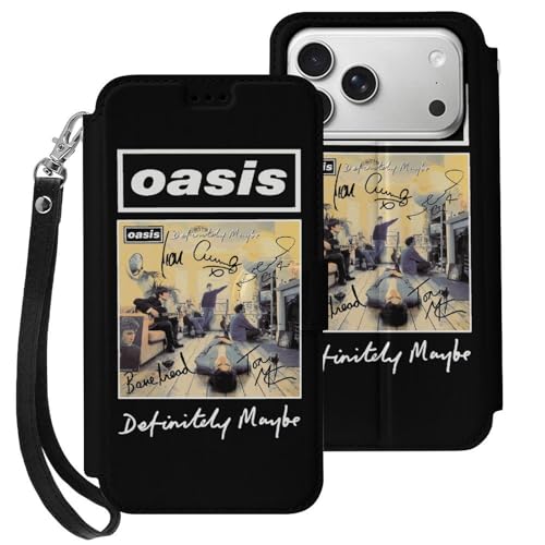 iPhone17Pro用ケース 手帳型 オアシス OASIS バンド アイフォン17Proケース 手帳型 財布型 スマホケース 軽量 おしゃれ カード収納 スタンド機能 ストラップ付き 携帯カバー いPhone17Pro用カバー