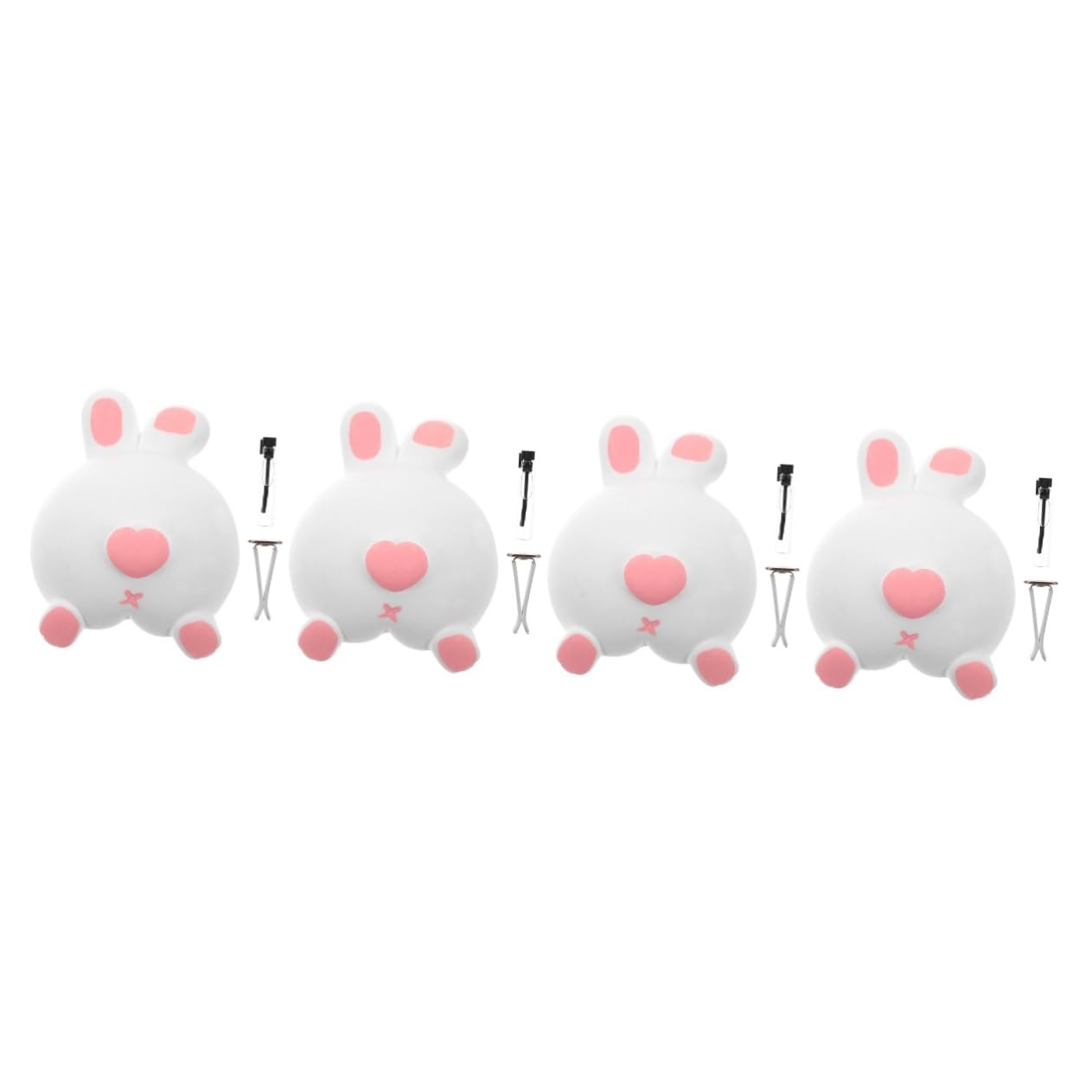 SHERCHPRY 4piezas Difusor De Aromaterapia Para Auto Clip De Ventilación Adorable Diseño De Conejito Decoración De Aire Para Coche Aromatizador Fácil De Usar Para Amantes Autos