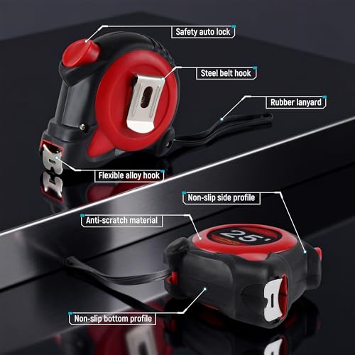 Cinta Métrica Lichamp Auto Lock 25FT 4 Pack miniatura 3