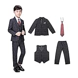 [WEEN CHARM] 男の子 フォーマルスーツ 子供 スーツ ボーイズ チエック柄 キッズ 千鳥柄 4点セット 発表会 七五三 結婚式 かっこいい 入学式 卒業式 90~150