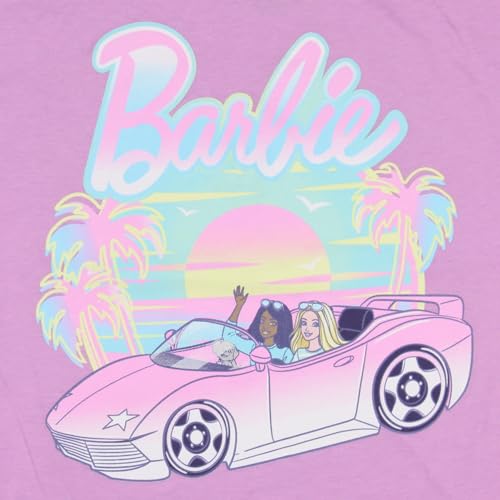 Barbie Girl's Barbie and Friends Pink Convertible Fun Kids T-Shirt2