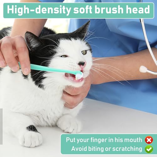 4 Stück Katzenzahnbürste Für Katzen Hundezahnbürste Zahnbürste Weiches Nylon Haustier Zahnbürste Hunde Klein Katze Zahnpflege Hund Zahnbürste Toothbrush Für Empfindliches Zahnfleisch Von Haustieren