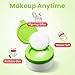 1Pcs Empty Refillable Baby Talcum Powder Box with Green Lid Sifter and Powder Puff Baby Skin Care Powder Case Loose Powder Jar Container Bottle Holder for After-Bath