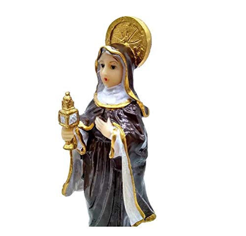 Imagem Escultura Resina Santa Clara De Assis 15 Cm Católica