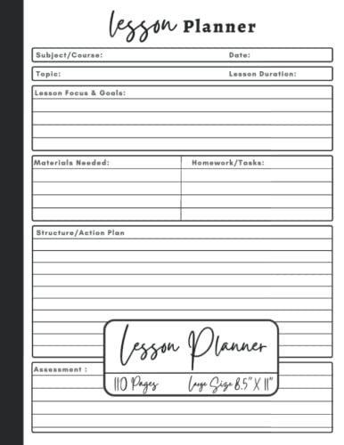 Lesson Planner: An Undated Curriculum Planner Perfect for Lesson Plan