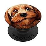 Cute Cockapoo Face Cartoon Puppy Dog Lover PopSockets Standard PopGrip