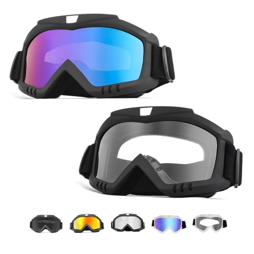Yourkar Dirt Bike Goggles, Windproof ATV Off-Road Goggle,