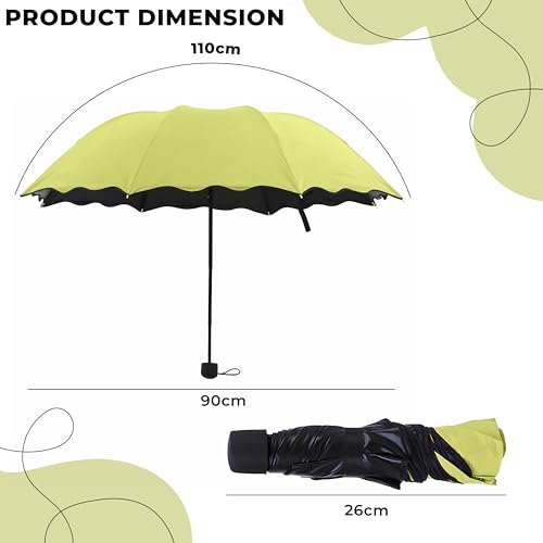 Image of Kraptick Printed Travel Umbrella for Rain, UV, Wind Proof, Water-Proof Umbrella for Men /Women /Boys /Girls /Kids (UMBR-02)