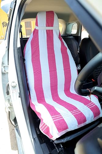 Image of ROMAN HOME 100% Superfine Cotton Solid Large Luxury Office Chair Towel with Tie Knot 450 GSM - (Pack of 1) Original Product AS PER Picture Shown (1, car red line)