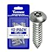 #14 x 3/4" Button Head Torx Security Sheet Metal Screws Stainless Steel Tamper Resistant, Qty 10 Number 14 Size x 3/4" Length by Fastenere