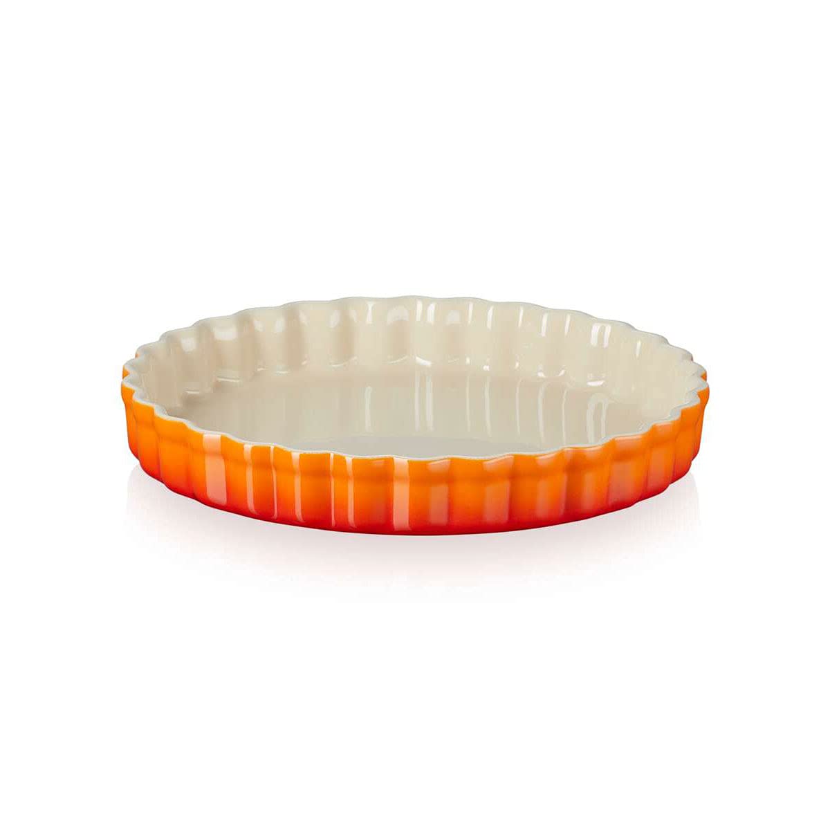 LE CREUSET Tarteform aus Steinzeug, 24 cm, 1.4 Liter, Ofenrot, 71120240900001