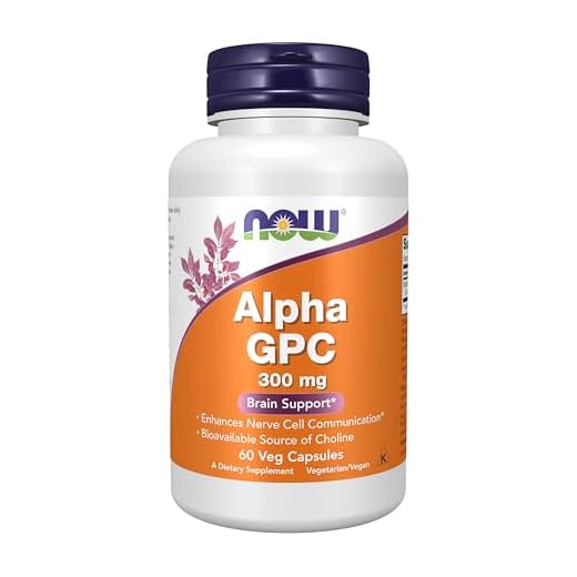 NOW Supplements, Alpha GPC 300 mg with Bioavailable Source of Choline, 60 Veg Capsules