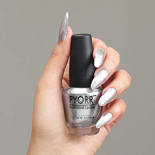 Image of FYORR 15ML Quick Dry Long Lasting Smooth Finish Matte Nail Polish (Silver Magic)