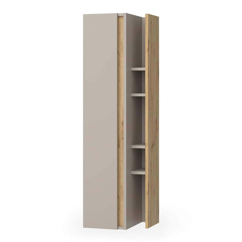 Vicco mobile bagno Edelin, Cachemire, 35 x 120 cm con 4 scomparti aperti, a parete per un'installazione flessibile in bagno