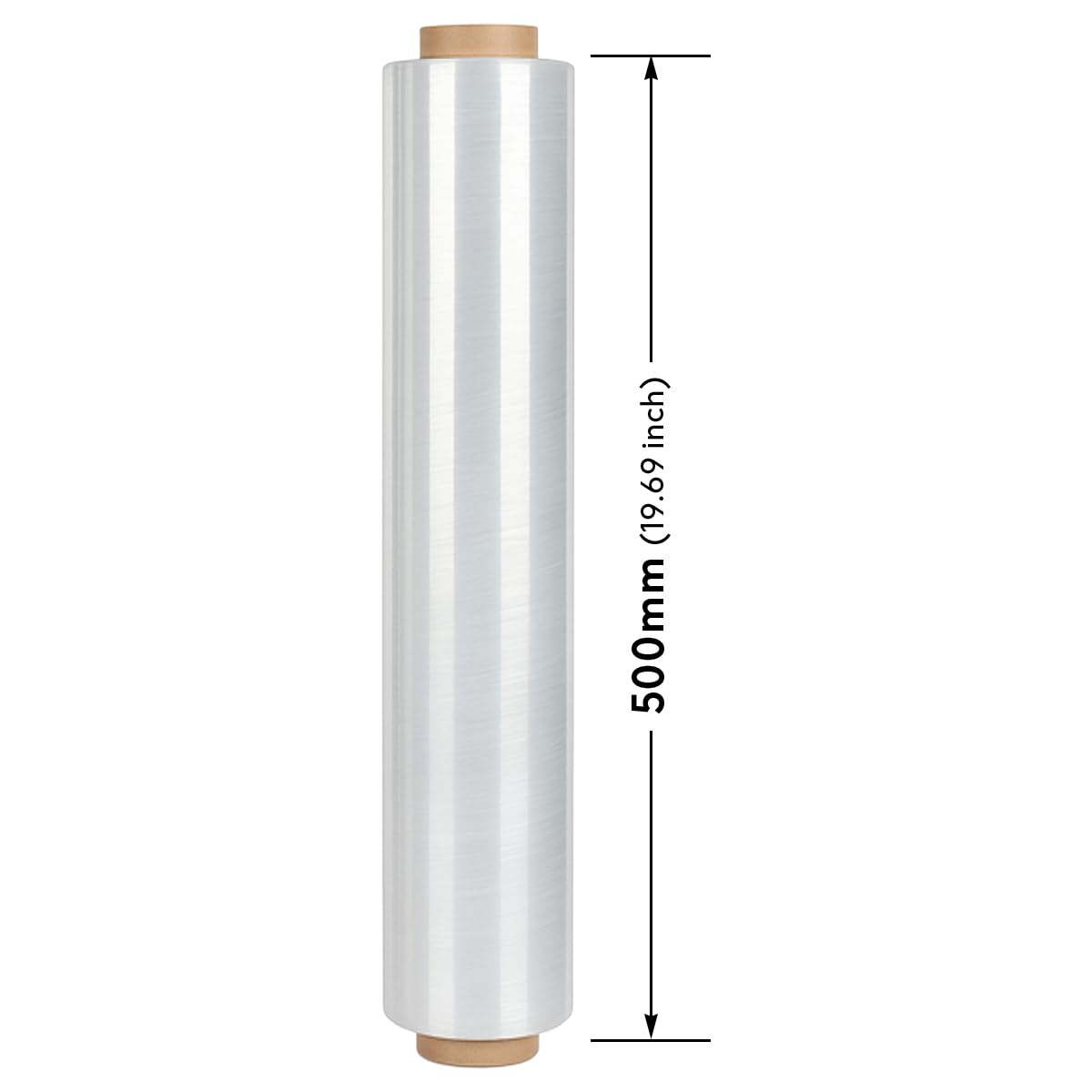 6 rollos de film estirable de 500 mm de ancho y 300 m de largo Transparente 20my - Film de embalaje robusto y flexible para envolver con seguridad, asegurar la carga, rollo de film estirable,
