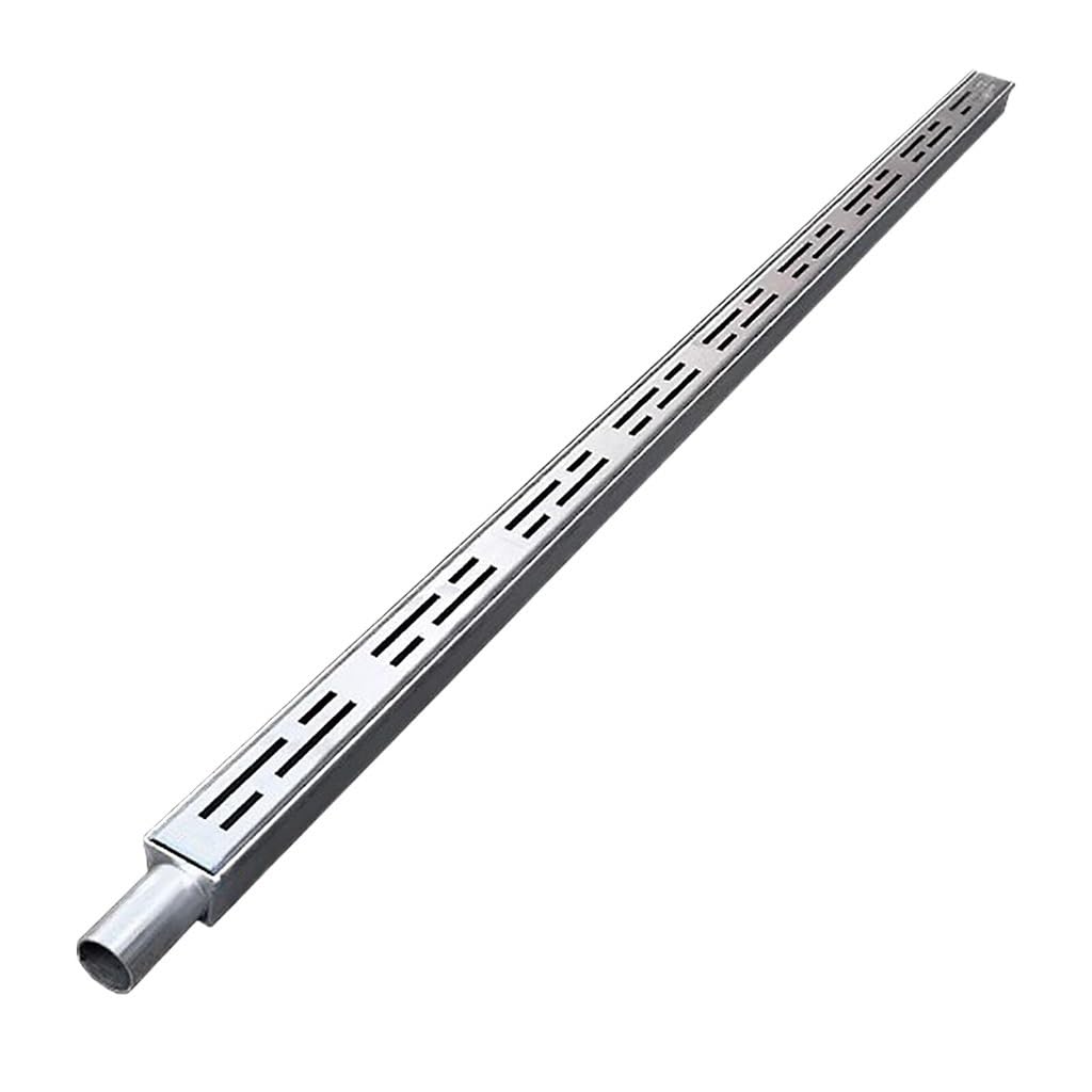 GLDYTVF Stainless Steel U-Shaped Drainage Channel Kit with Grate for Balcony - Small Drainage System (3.5x3cm) - Metal Floor Grate for Sidewalk and Patio