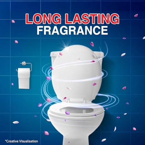 Image of Harpic Disinfectant Toilet Cleaner Liquid, Original - 1 L (Pack of 3) | India's # 1 Toilet Cleaner & Flushmatic In-Cistern Toilet Cleaner Blocks, Marine - 150 g | Lasts Upto 240 Flushes